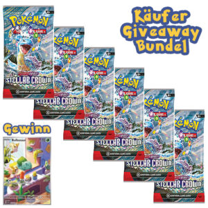 Pokémon – Stellar Crown 6er Booster + KG (EN)